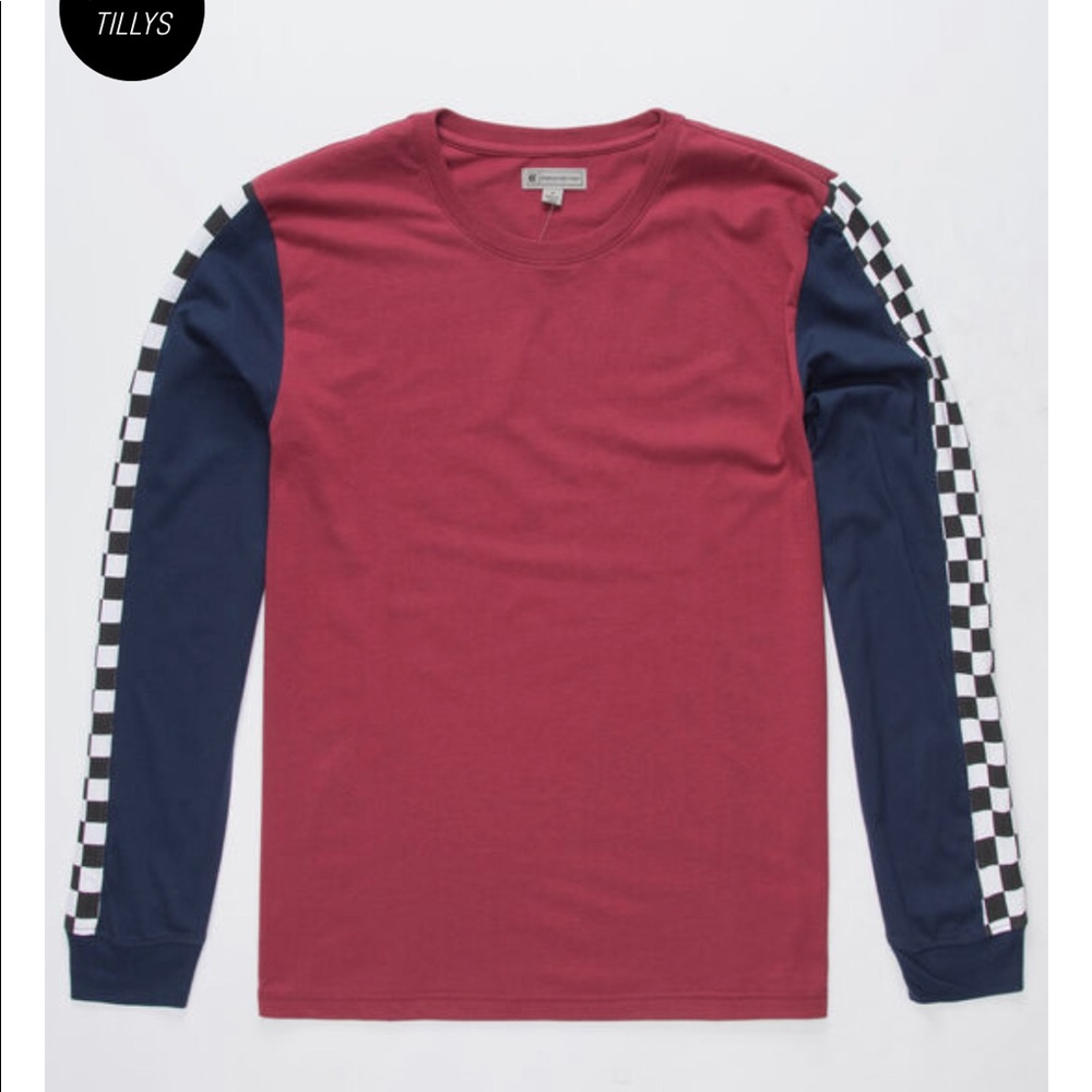 Large Checkered Stripe Mens T-shirt (Tilly’s)